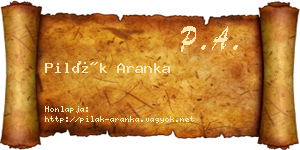 Pilák Aranka névjegykártya